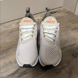 Nike Air Max 270 Beige and Orange Sneakers